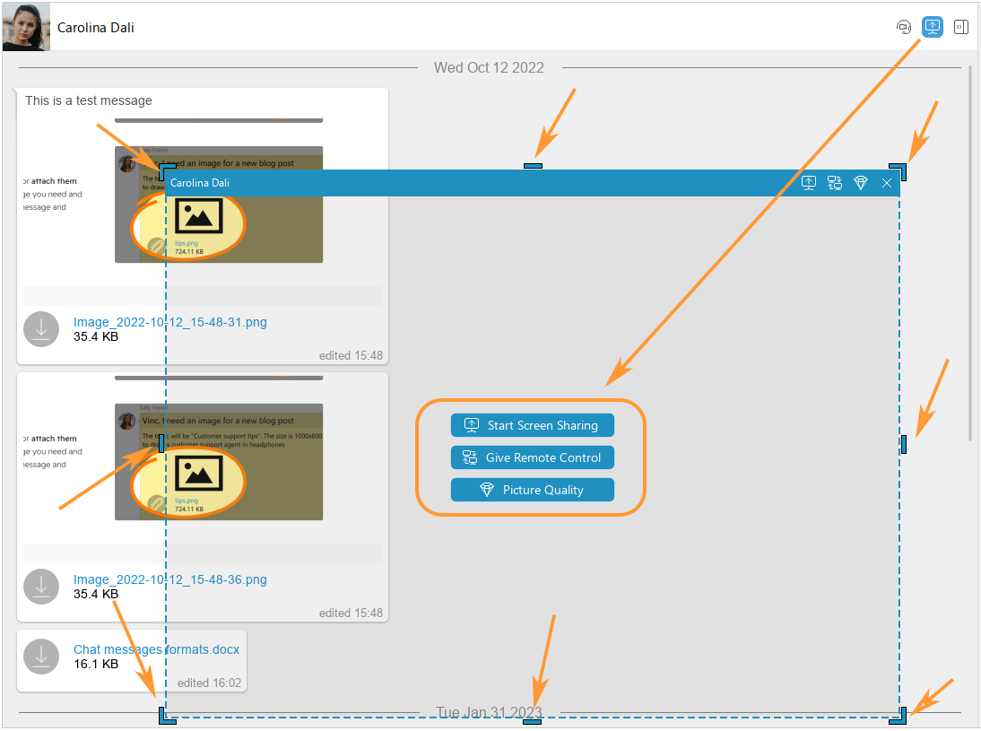 Virola's screen sharing example