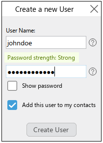 Creating user profile Creating user profile