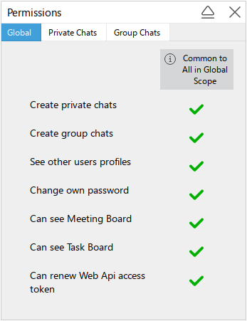 Global permissions for all users Global permissions for all users