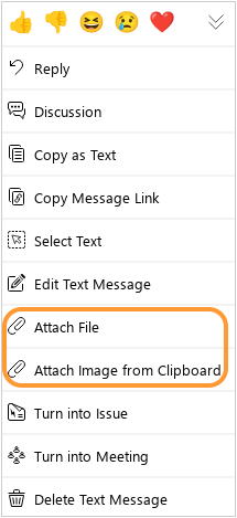 Attaching a file to the message