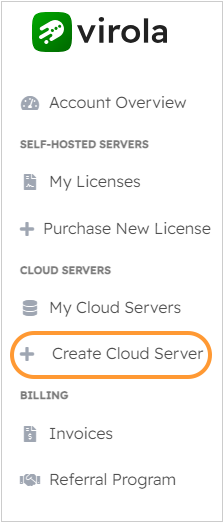 Create cloud server Create cloud server