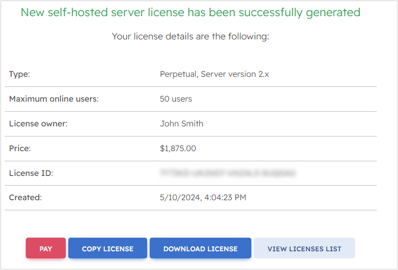 Virola license overview