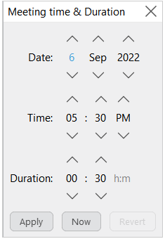 Meeting date and duration Meeting date and duration