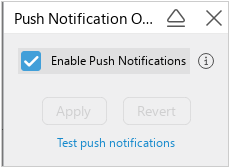 Disable or enable push notifications