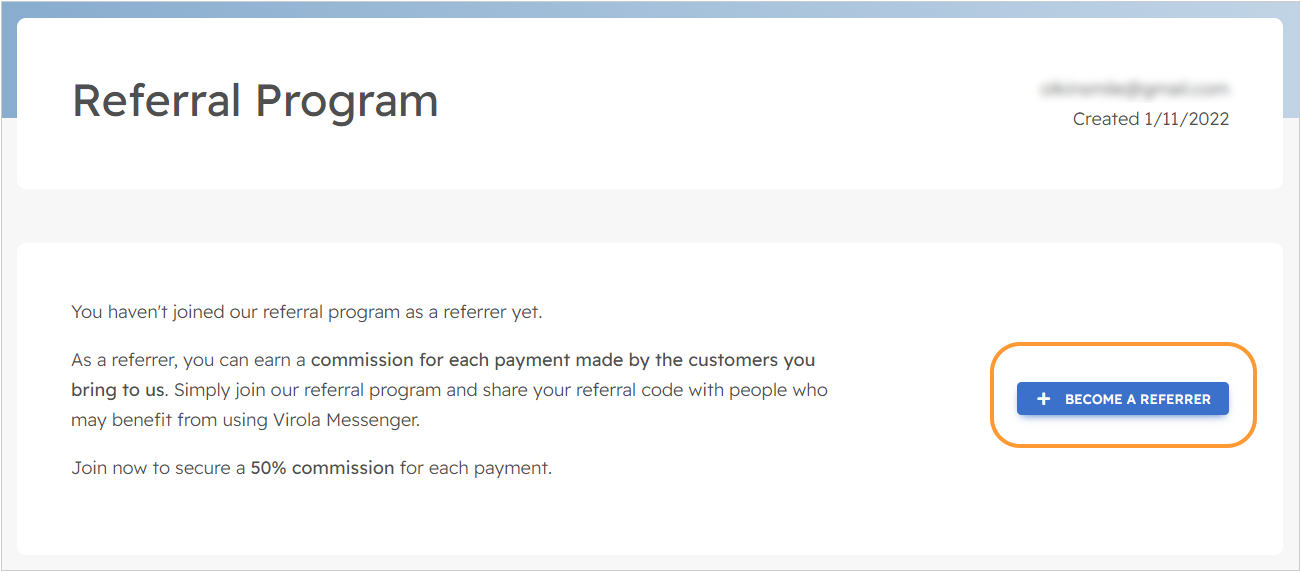 Join referral program Join referral program