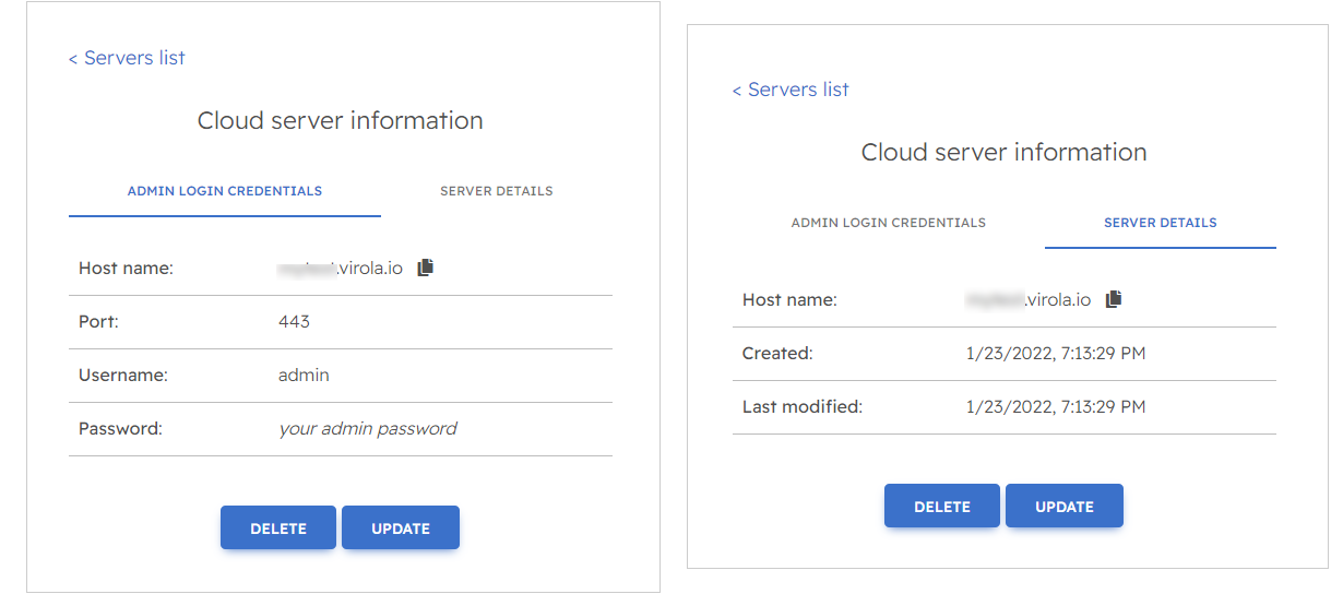 Detailed information about Virola cloud server Detailed information about Virola cloud server