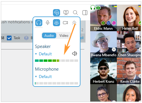 Video and audio settings Video and audio settings