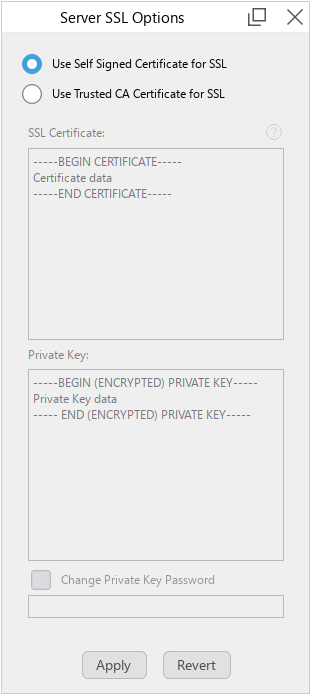 SSL options SSL options